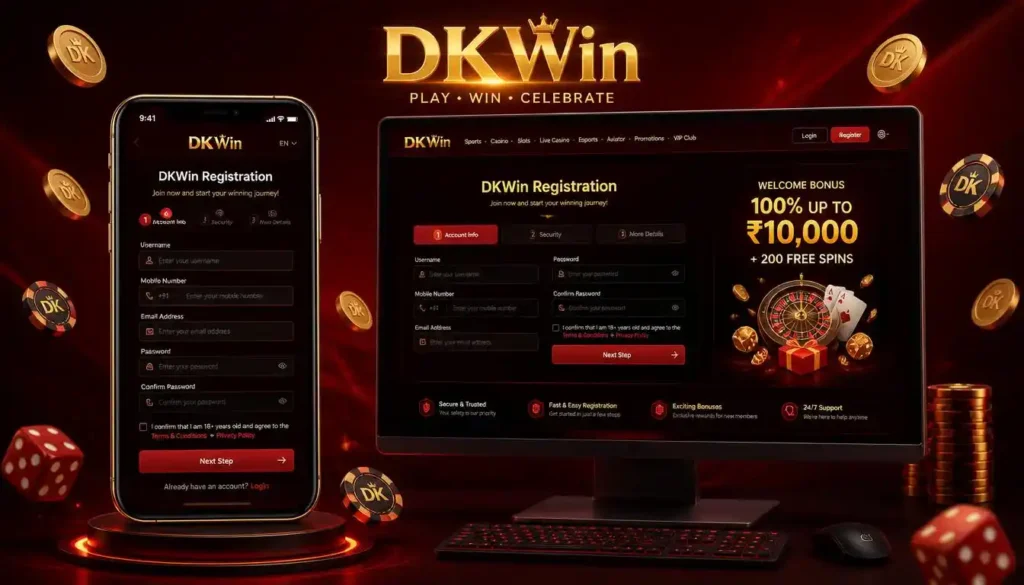 DKWin Registration on iPhone and PC